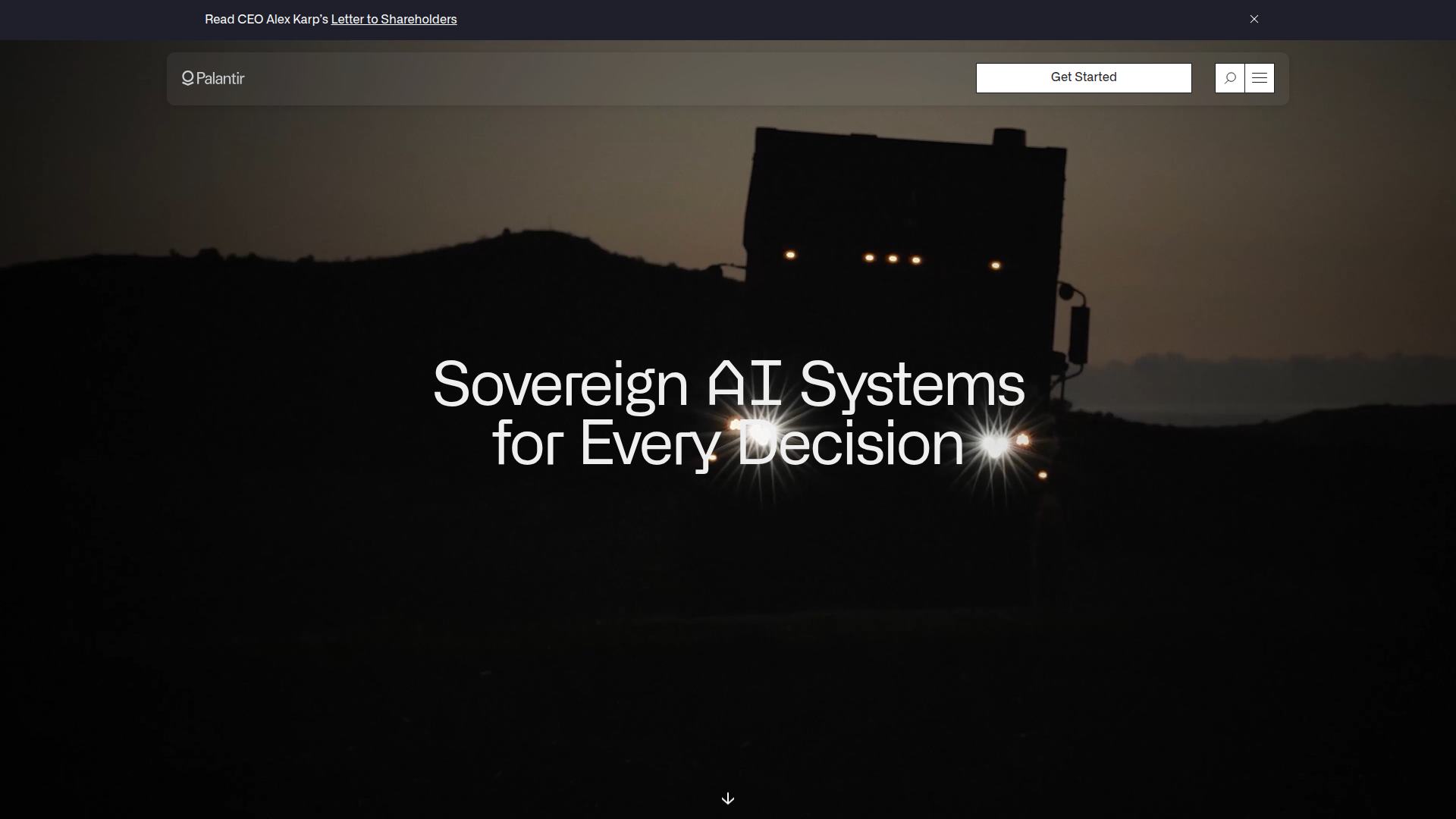 Palantir's official website.