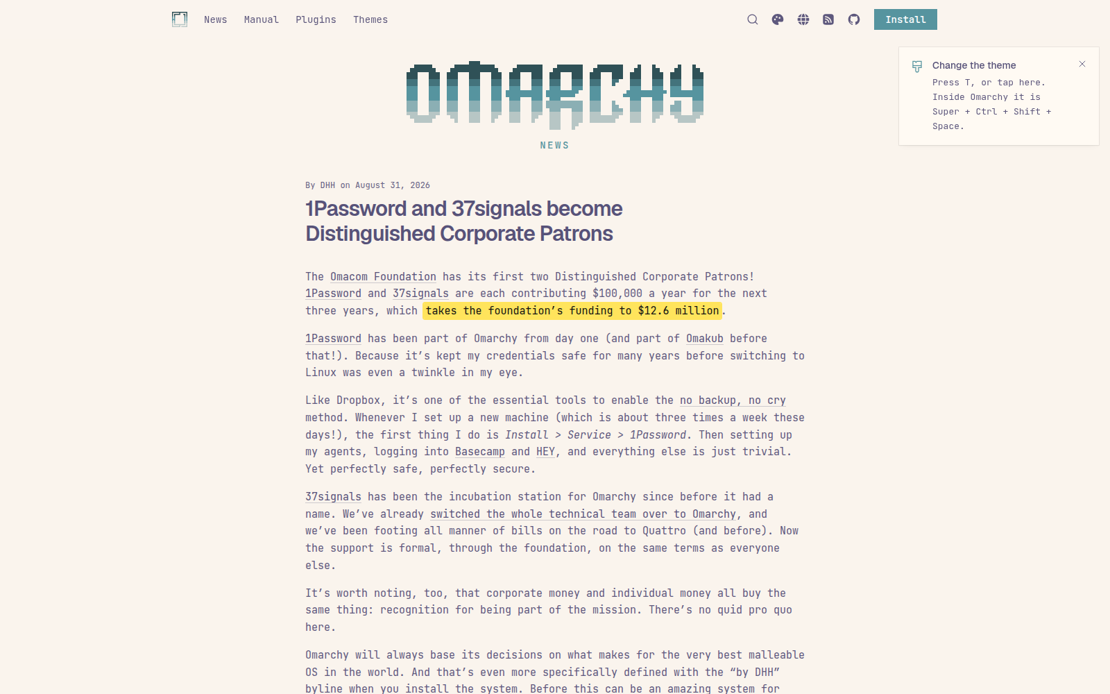 An Omacom Foundation funding announcement.