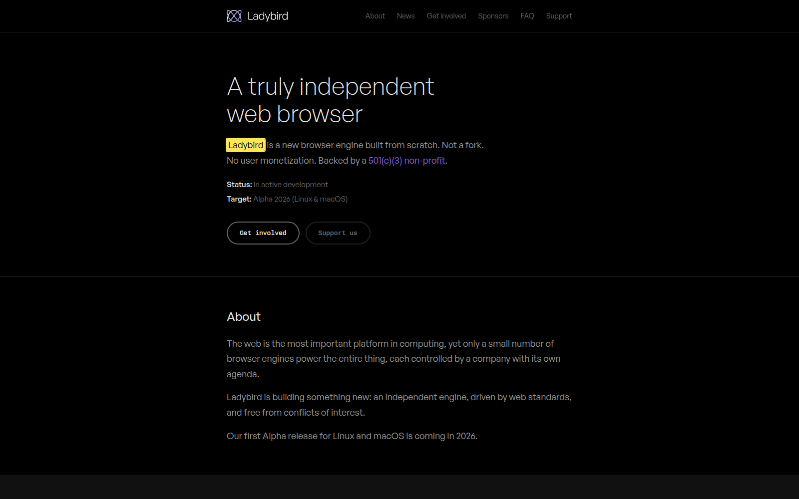 Ladybird's official website.